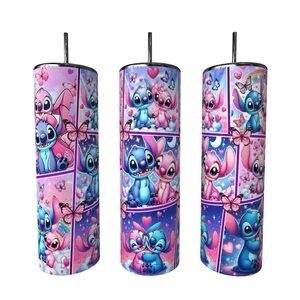 Pink & Blue Stitch Tumbler